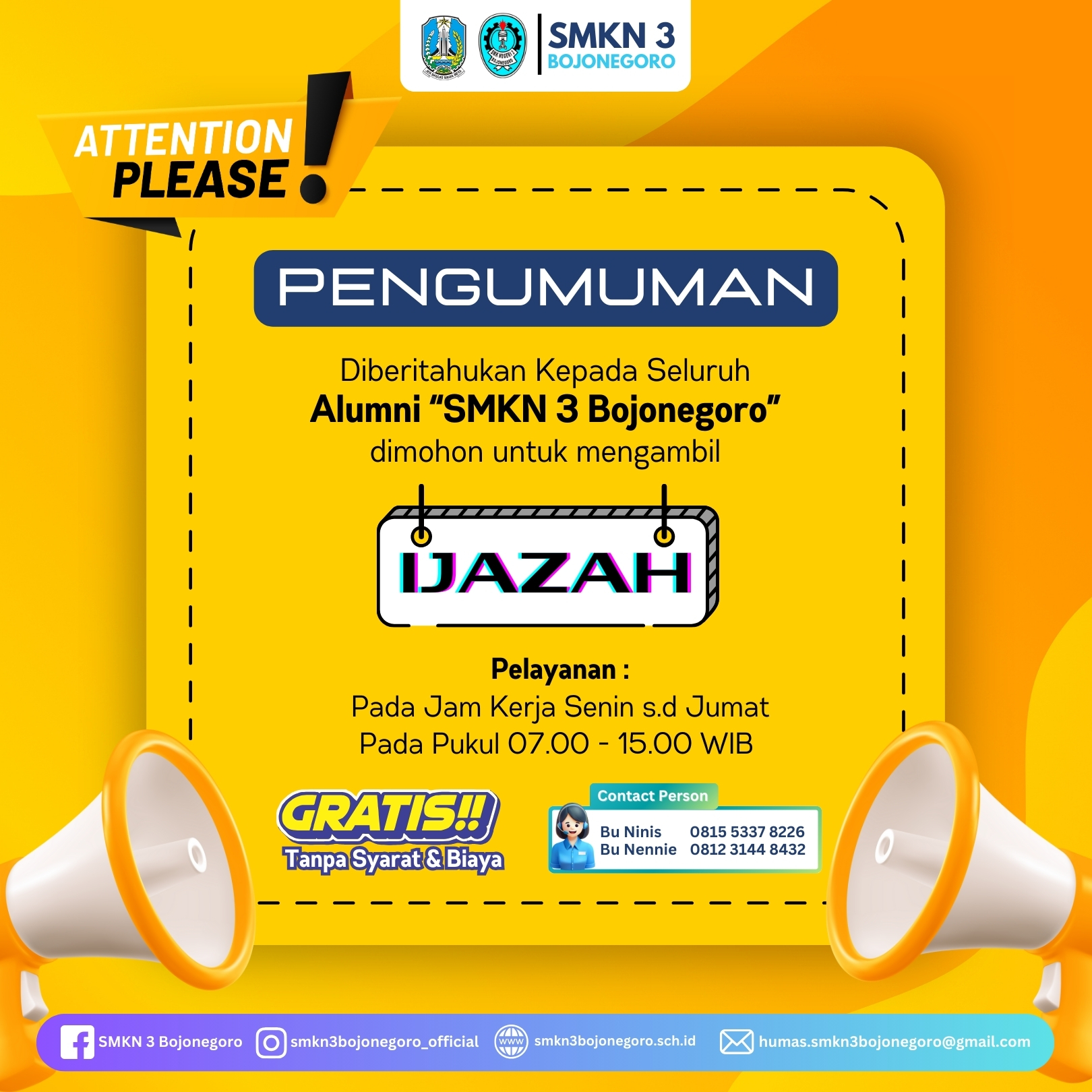 Pengumuman Pengambilan Ijazah